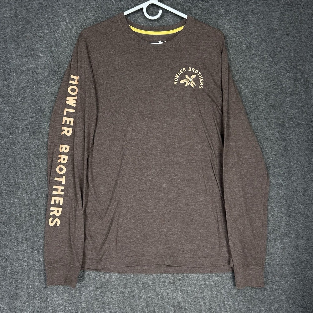 Howler brothers Shirt Mens M Brown Long Sleeve Heed The Call